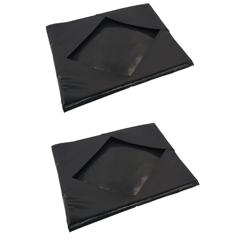 (USVH) 2PCS Heat Press Platen Wrap Cover,Reusable Non-Stick for Protecting Sublimation Heat Pressing Machine (Black 15 X 15In) Easy Install