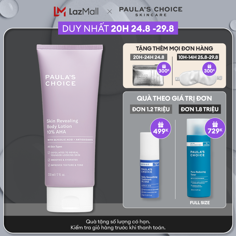 Kem dưỡng thể làm sáng da Paula’s Choice RESIST SKIN REVEALING BODY LOTION WITH 10% AHA 5900