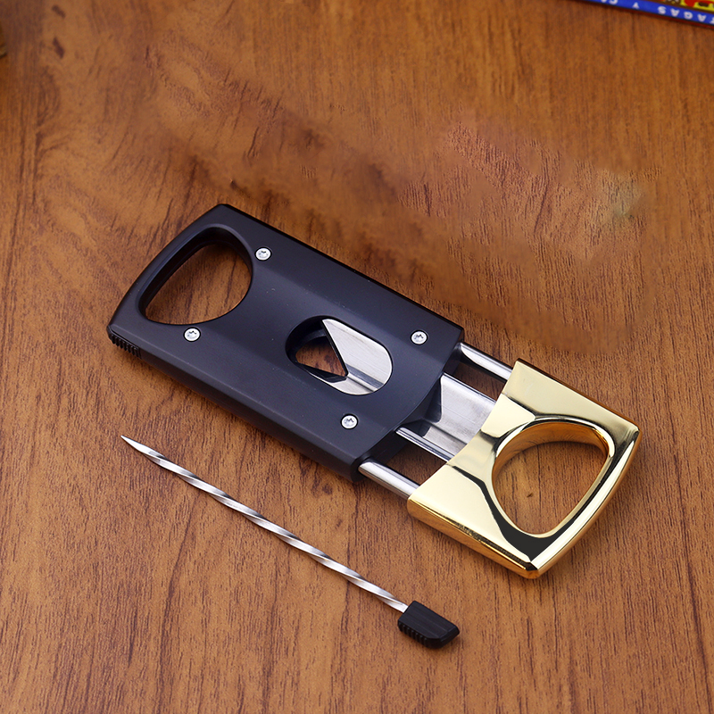 Cuba Ciggar Holder Through Pin Compact 60 Rings Multi-Purpose Design 3 in 1 Smooth High-End Cigaar Cutter Drill Holes 4 Colors