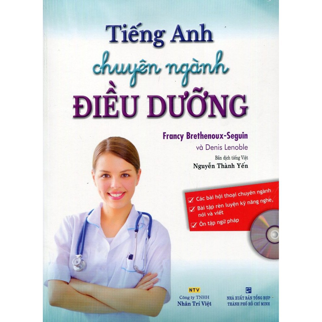 Nhà Sách Minh Tâm _ [Mã BMLT30 giảm đến 30K đơn 99K]  Tiếng Anh Chuyên Ngành Điều Dưỡng (Kèm CD)