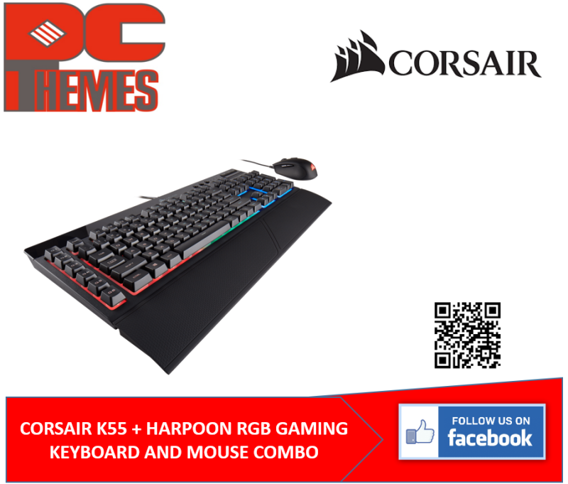 CORSAIR K55 + HARPOON RGB KEYBOARD & MOUSE COMBO Singapore