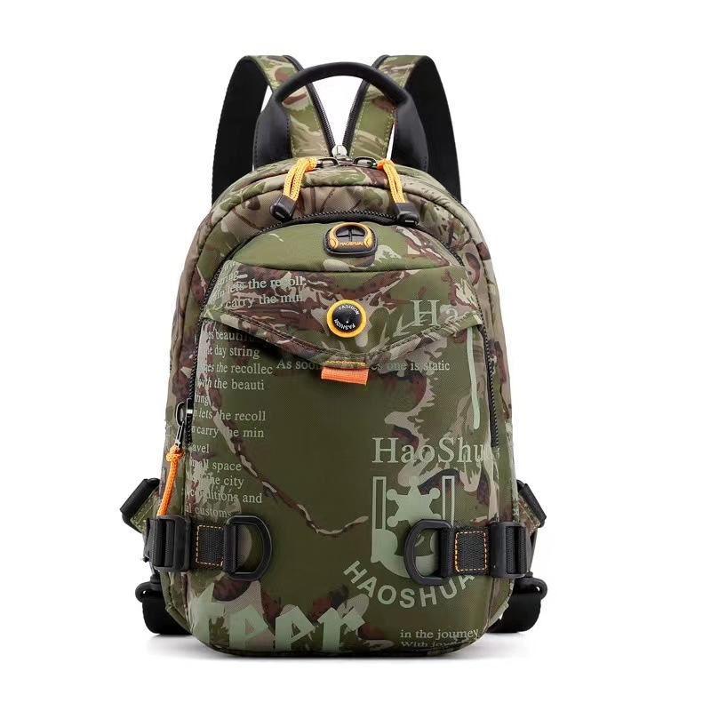 luogang8121Straight New Outdoor Men's Chest Bag Multifunctional Fashion Backpack Waterproof Nylon Fabric Single Shoulder Crossbody Bag