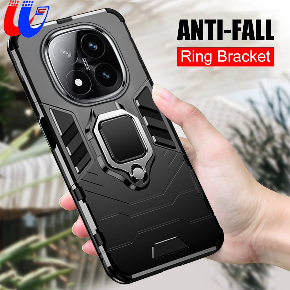 Redmy Note14pro+ shockproof Camera Protect cover For Xiaomi Redmi 14 14 Pro Plus 14pro plus 5G Magnetic phone case with ring holder