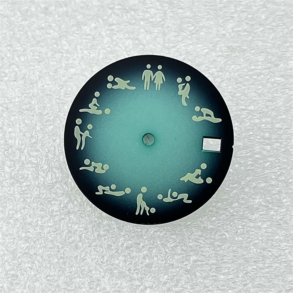 Phụ kiện đồng hồ mặt số mặt số đồng hồ Gradient 28.5mm cho chuyển động nh35a/4r35 với logo S