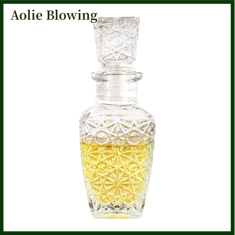 Aolie 1Pcs 50Ml Trong Suốt Nhỏ Rỗng Tinh Thần Whisky Rượu Chai Mini Rượu Chai Với Vít Cap Whiskey Decanter