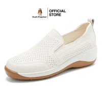 Hush Puppies Women Slip-On Wedge Heel Casual Shoes Non-Slip Leather Walking Shoes