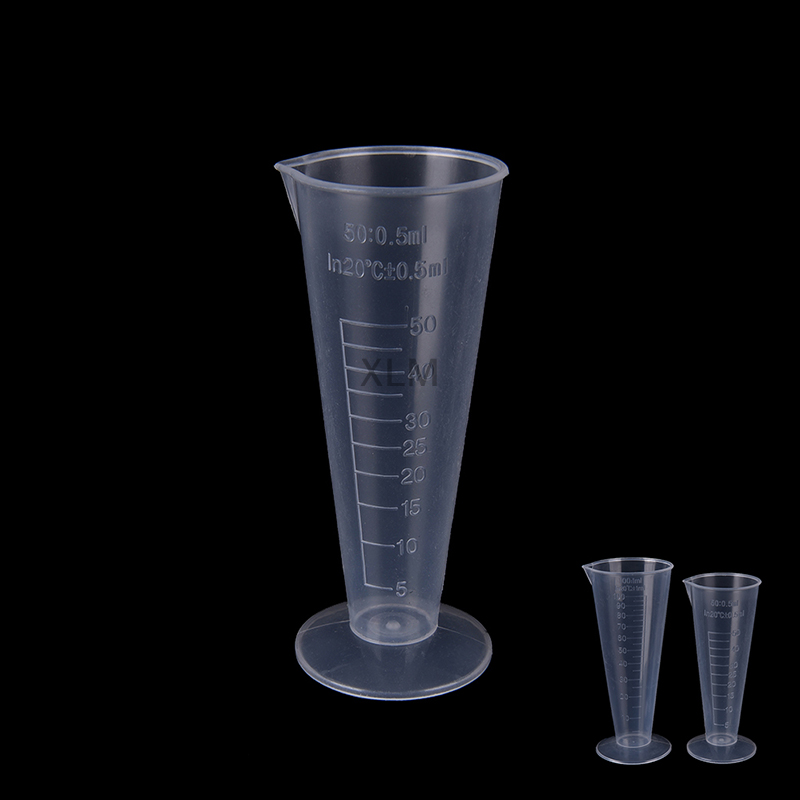 XLM Cốc đo bằng nhựa cân trong suốt 50ml 100ml dụng cụ đo lường mới,