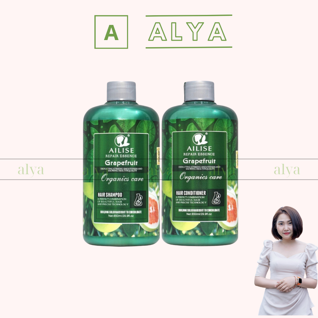 CẶP DẦU GỘI XẢ PHỤC HỒI Bưởi AILISE Grapefruit 850ML COLLAGEN. HÀNG CHÍNH HÃNG ALYA