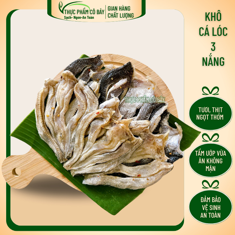Khô Cá Lóc 3 Nắng Tẩm Uớp Vừa Ăn - đặc sản Miền Tây, thịt thơm dai ngọt. giao hồ chí minh và các tỉnh lân miền tây