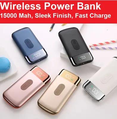 Wireless Fast Charging 15000 Mah Power Bank Powerbank