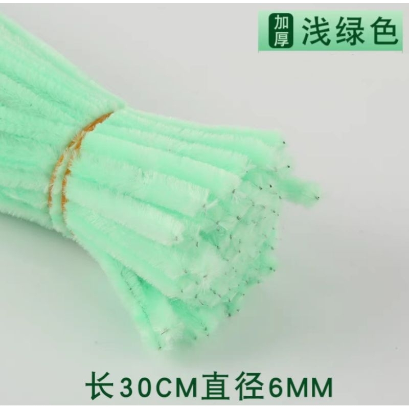 Colourful chenille stems 10pcs sales art play twist stick dawai berbulu 彩色扭扭棒