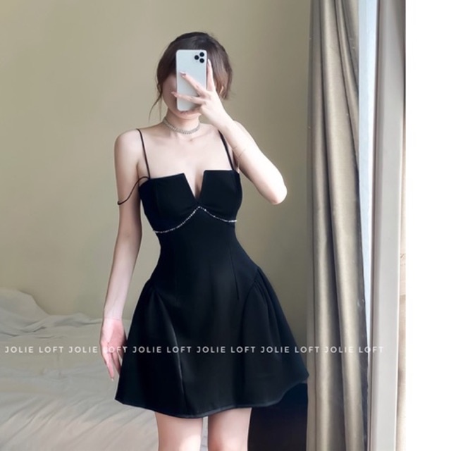 Luna dress váy đen dự tiệc - jolie loft