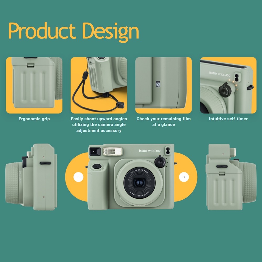 Fujifilm Instax Wide 400 Jet Black / Green Make Room For