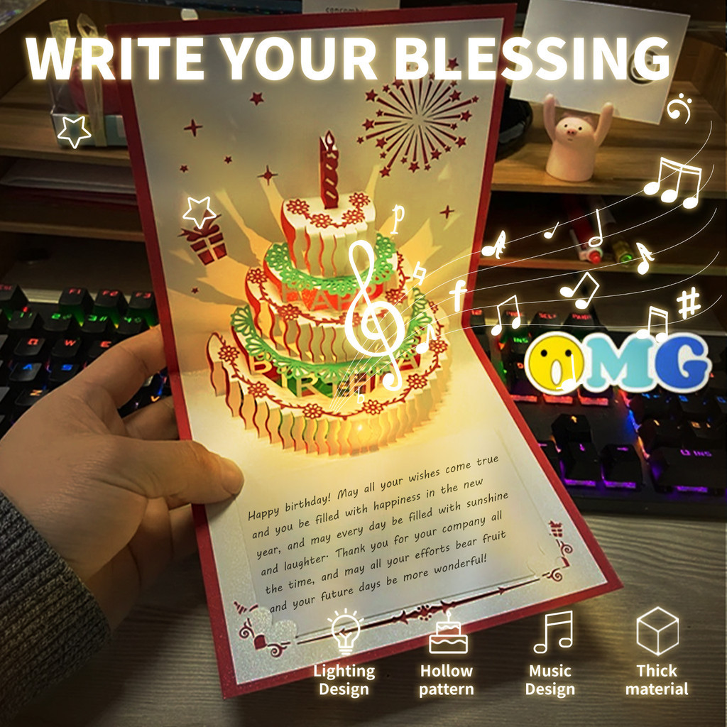 3D Pop Up Valentine's Day Card, Wedding Anniversary Birthday Gift Greeting Card, 3D Romantic Pink Cherry Blossom With Lover Pop Up Cards For Her, Wife, Mom, Girlfriends, Christmas