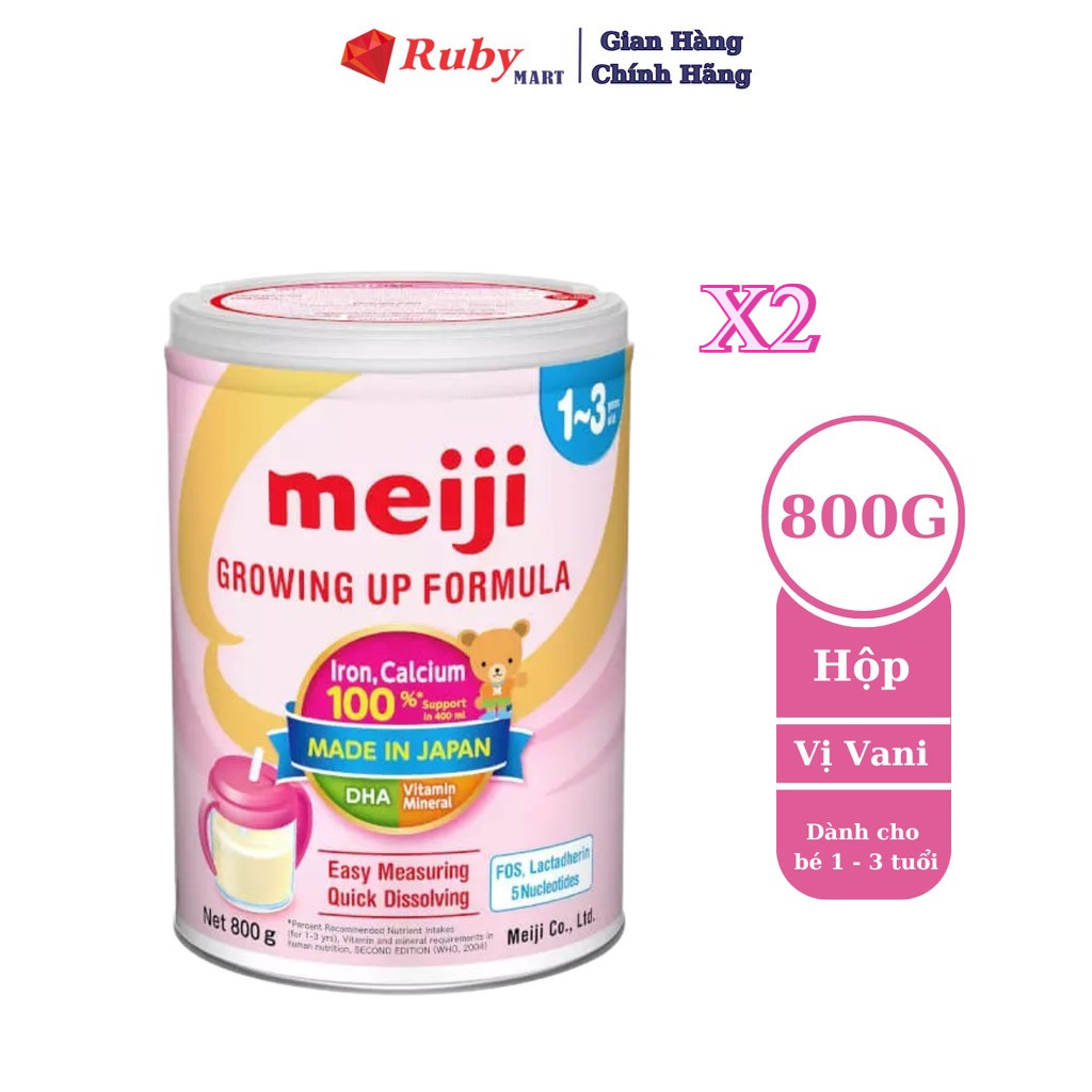 Combo 2 Lon Sữa Bột Meiji Nhập Khẩu Số 1 Lon 800g