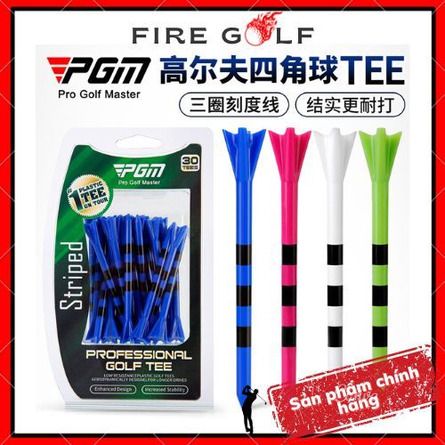 Hộp 30 tee golf striped pgm qt027 chính hãng 83mm - professional golf tee