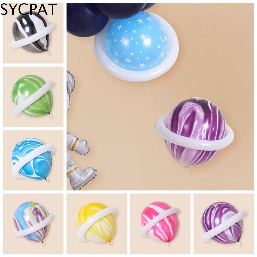 SYCPAT Dày Bóng bay mã não 10inch Dễ thương Xoáy cầu vồng Bóng bay cao su không gian Quà Tặng trẻ em Trái Đất Bóng bay không gian Bé trai