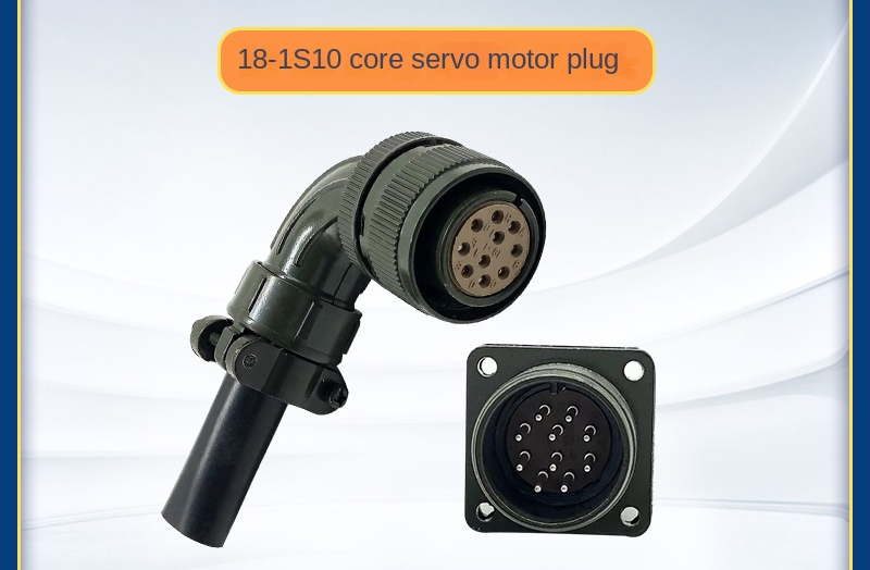MS5015/MS3102/MS3108-18-1S | Đầu Nối 10 Lõi | Chuẩn Amphenol | Ổ Cắm Vuông + Đầu Cắm Thẳng/Vuông Góc - Đầu + ổ cắm vuông