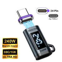 Guugei Didital Hiển Thị 240W USB C củ sạc nam châm Từ Loại C thiết bị chuyển sạc Chuyển Đổi
