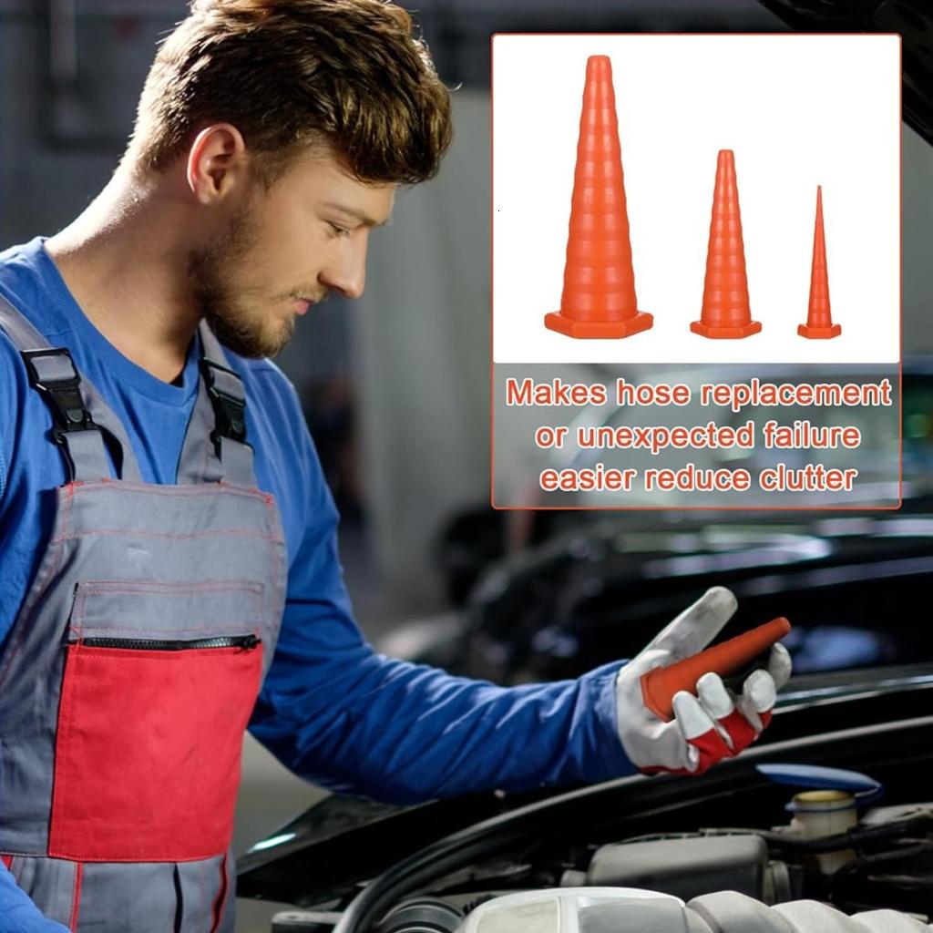 17PCS Silicone dịch vụ dầu thủy lực phích cắm nhiều kích cỡ tái sử dụng con dấu phích cắm