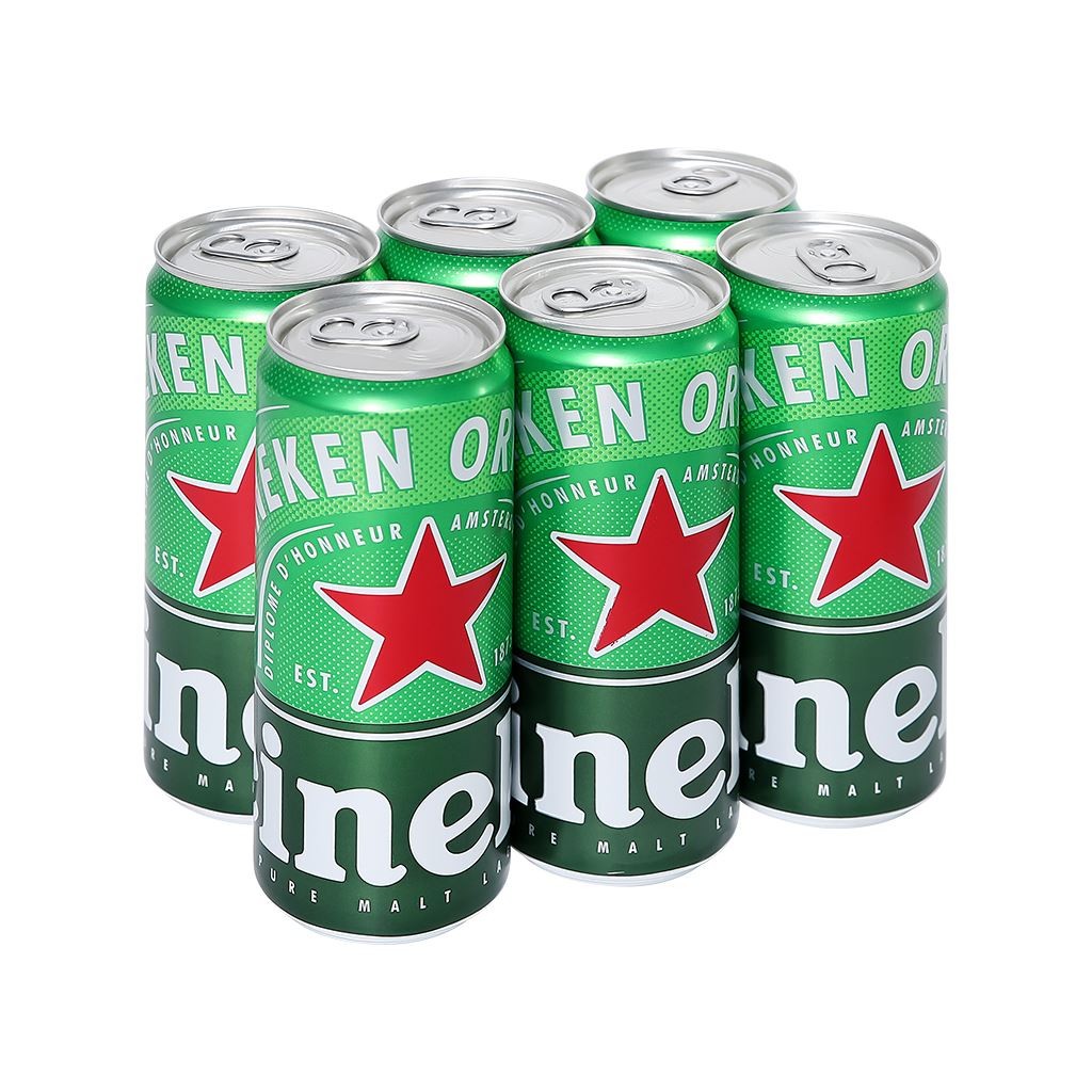 Combo 6-12 lon bia Heineken 330ml/lon