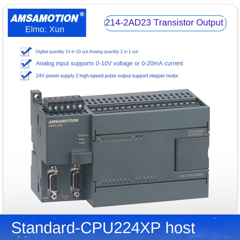 Bo Lập Trình PLC AMSAMOTION - Tiêu Chuẩn 214-2AD23 | CPU224XP AMX Tương Thích Siemens S7-200 | 214-2BD23-0XB8/2AD23