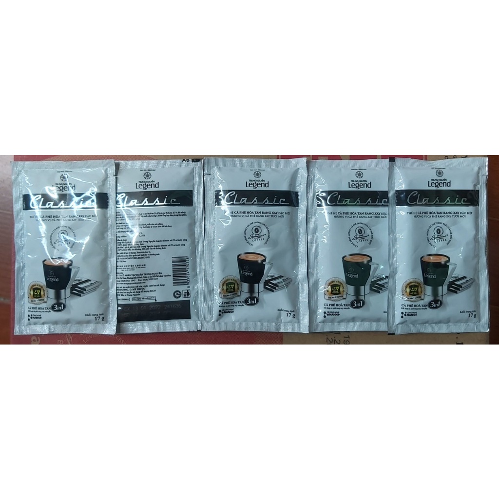 Combo 50 gói lẻ cà phê classic 17gr