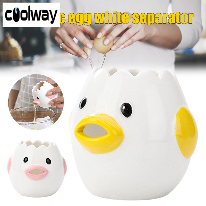 Coolway tách lòng trắng trứng gốm vui nôn gà dụng cụ tách trứng tiện ích nhà bếp cho nhà bếp Cửa hàng bánh quán cà phê