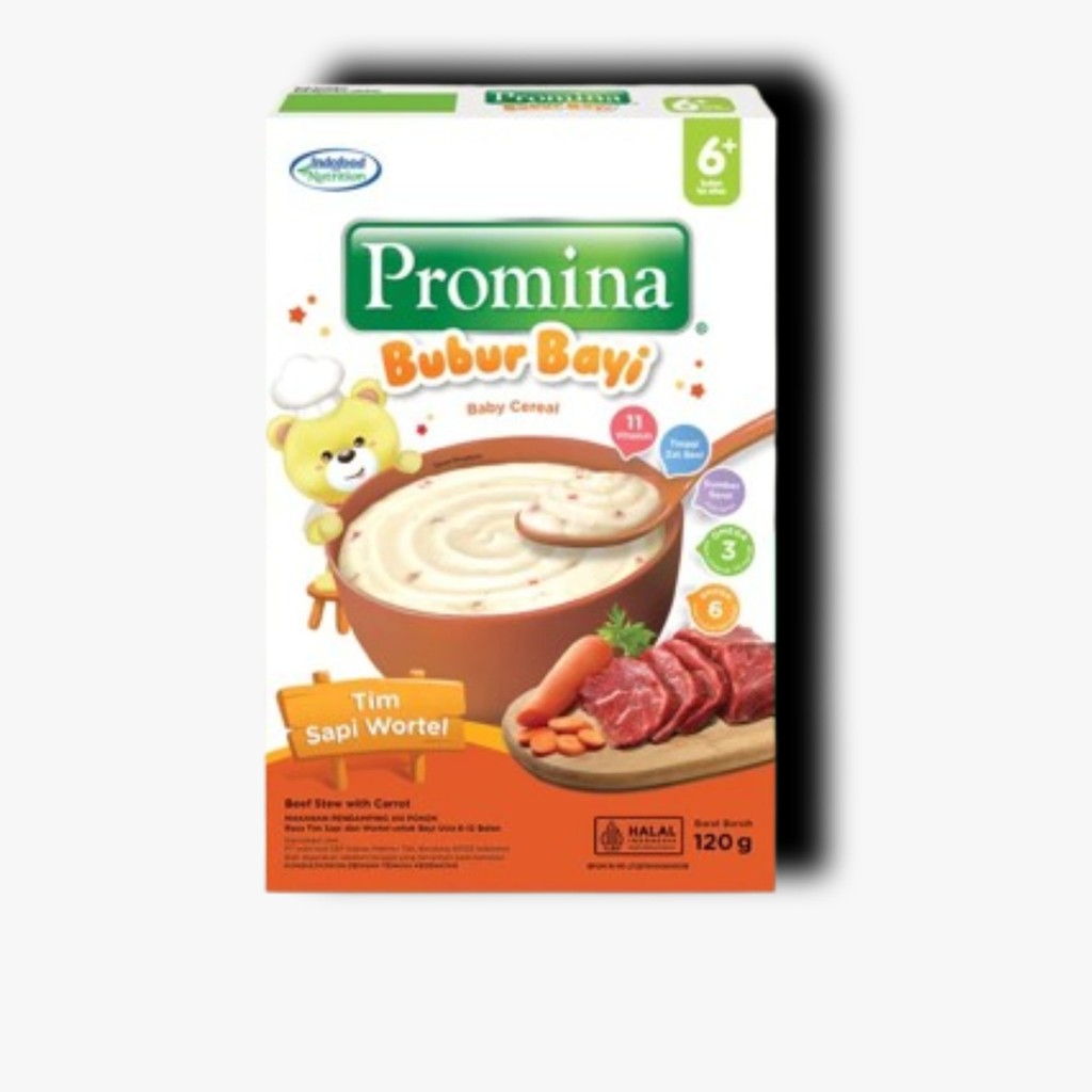 Promina Bubur Bayi 6 bulan+ Kotak 120 Gram ( 6 Varian)