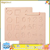 Number Letter Tracing Board Double Sided Wood Handwriting Practicing Board Wooden Tracing Board Writing Tools For Kids Ages 4-6