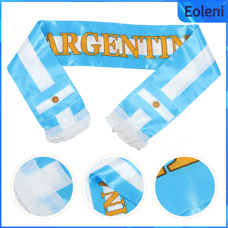 Eoleni Các sự kiện bóng đá 2PCS cổ vũ quạt bóng đá quạt đan khăn quàng cổ