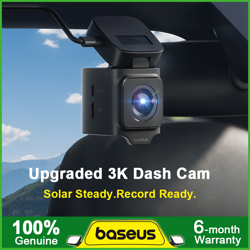 Baseus VD1 Dash Cam Front 3K Ultra HD 140 Degree View Dashcam Solar Sync System Al Voice Control Auto Loop-Recording for Safe Driving ราคา 3,640 บาท*ส่งฟรี
