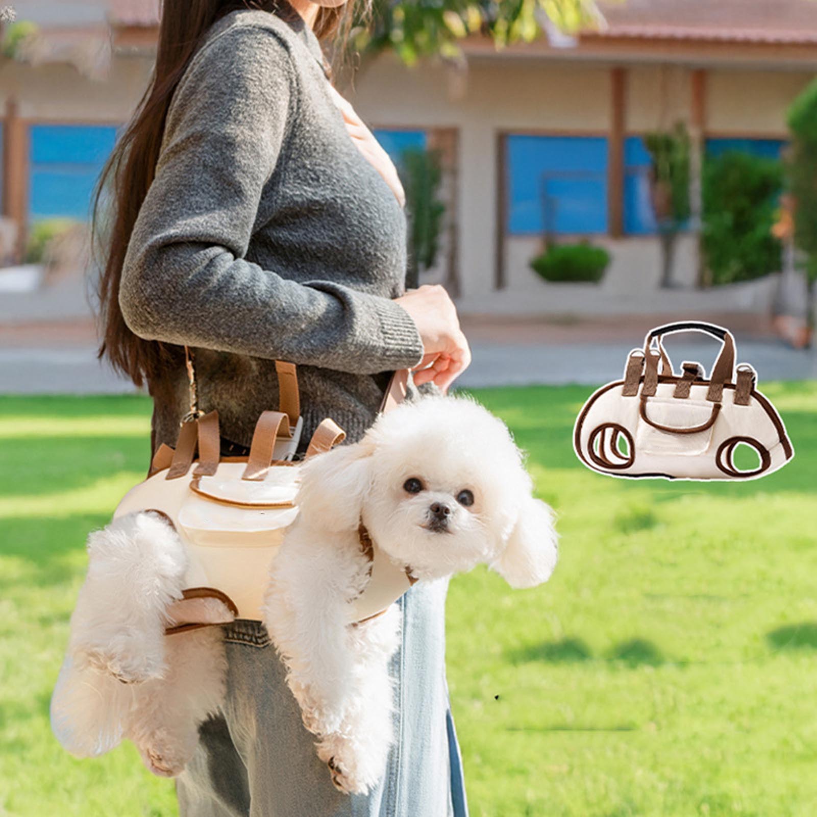 Dây đai đỡ chó Xách Tay Dog Sling Với Xử Lý Có Thể Điều Chỉnh Độn dây đeo thoáng khí & Con Chó Con Điều Trị Túi túi đựng chó Cho chó nhỏ Và Mèo Con Chó Cao Cấp Bị Khuyết tật Chấn Thương Khớp