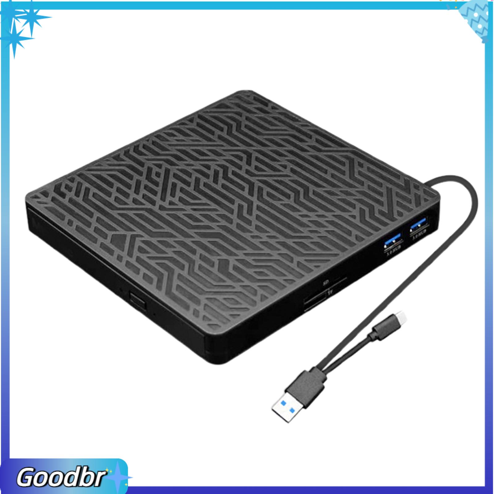 Goodbro Siêu Mỏng Ổ Đĩa DVD-RW Công Nghệ Cao USB tốc độ cao 3.0 Ổ đĩa DVD ngoài Cho PC Máy Tính Xách Tay Máy Tính Để Bàn SD/Thẻ TF Tương Thích CD-ROM Máy Nghe Nhạc