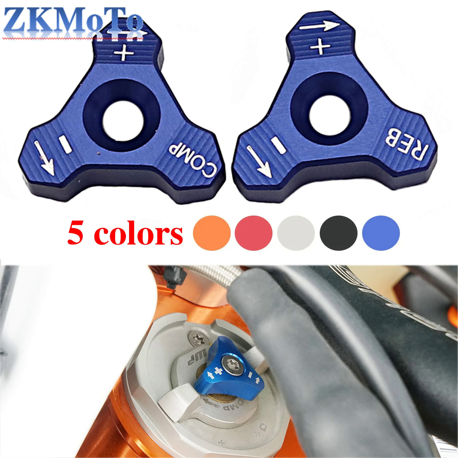 CNC 48mm phía trước giảm xóc ngã ba điều chỉnh núm bu lông cho KTM EXC SX sxf xcw xcf excr 125 150 250 300 350 400 450 500 525