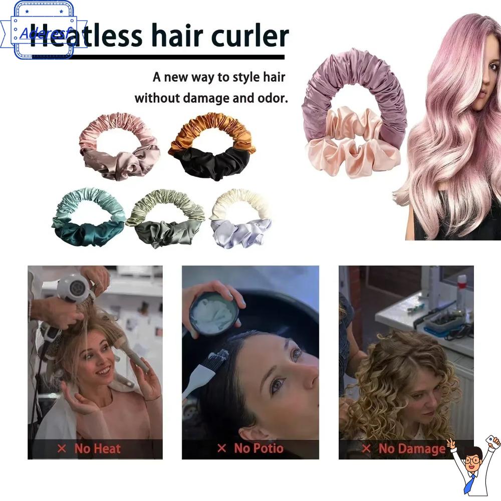ADERESF Lười biếng Máy uốn tóc không nhiệt Máy uốn tóc Lụa mềm Dây buộc tóc xoăn cho phụ nữ  Dụng cụ tạo kiểu tóc xoăn đầu bóng Máy tạo sóng