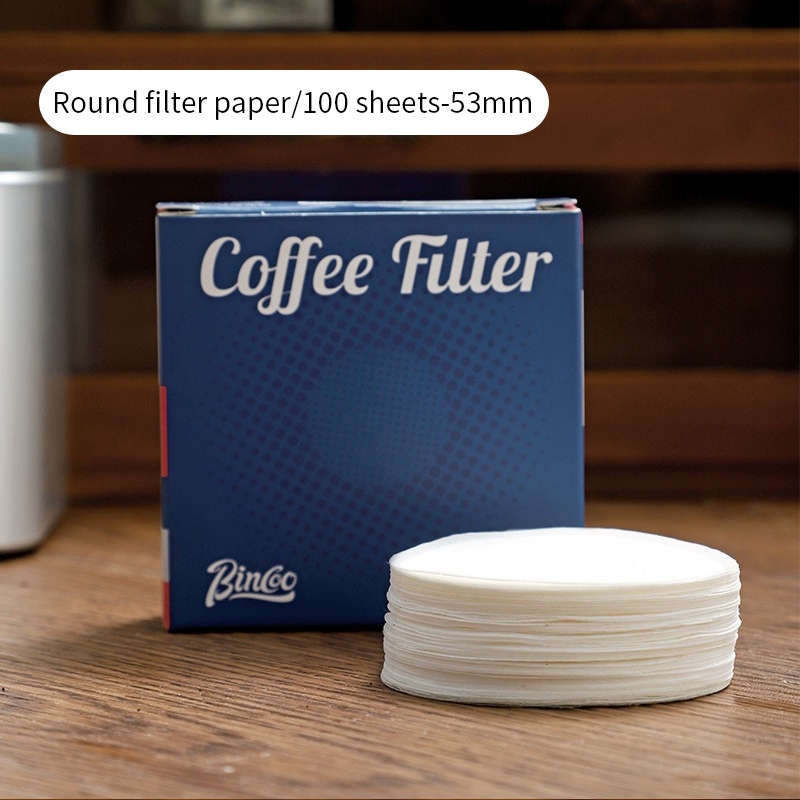 Bincoo Coffee Filter Paper Round Coffee Filter Paper Coffee Machine Handle Round Powder Bowl Filter 