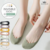 ECMLN Women's Ice Silk Non-slip Ankle Socks