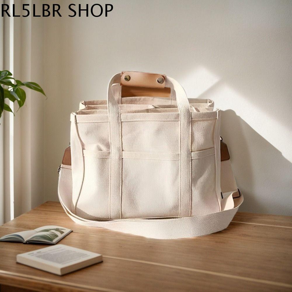 RL5LBR Bộ chia nhiều túi Túi đựng đồ cho mẹ Sức chứa lớn Phong cách Hàn Quốc Túi Đeo Vai Nữ Đơn giản Đựng đồ chăm sóc em bé Túi vải bố cho mẹ Túi tote