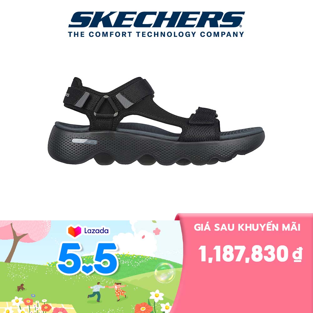[ĐỘC QUYỀN LAZADA] Xăng Đan/Dép Nam Skechers On-The-GO GOwalk Massage Fit Reflexology Đi Bộ - 229092-BKGY Online Sale