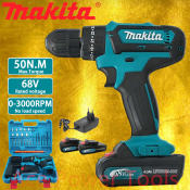 MAKITA 68V Cordless Drill Set with Lithium Battery and LED