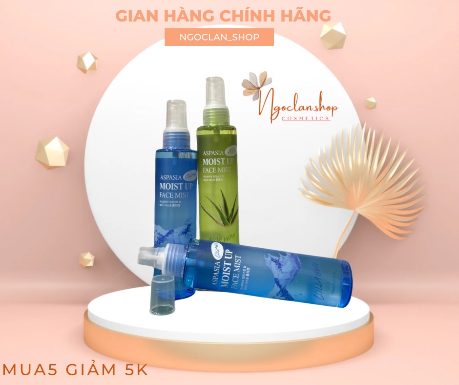 Xịt khoáng Aspasia Collagen trắng da giữ ẩm Hàng Korea