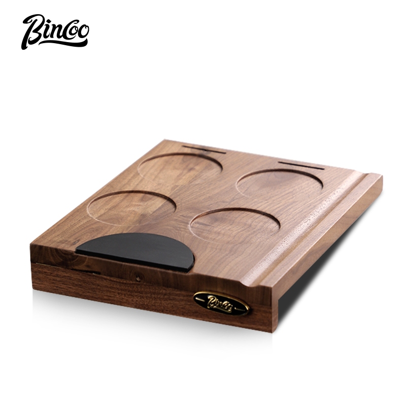BINCOO Coffee Tamper Storage Plate Walnut Multifunctional Appliance Handle Filling Plate ราคา 529 บาท*ส่งฟรี