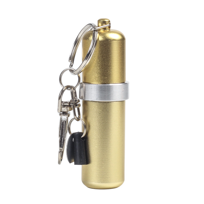 Mini portable 1 Piece Stainless Steel Fuel Canister Bottle Zippo Kerosene Lighter Oil Fluid Can With Keychain For Zorro Lighter Pot Accessories