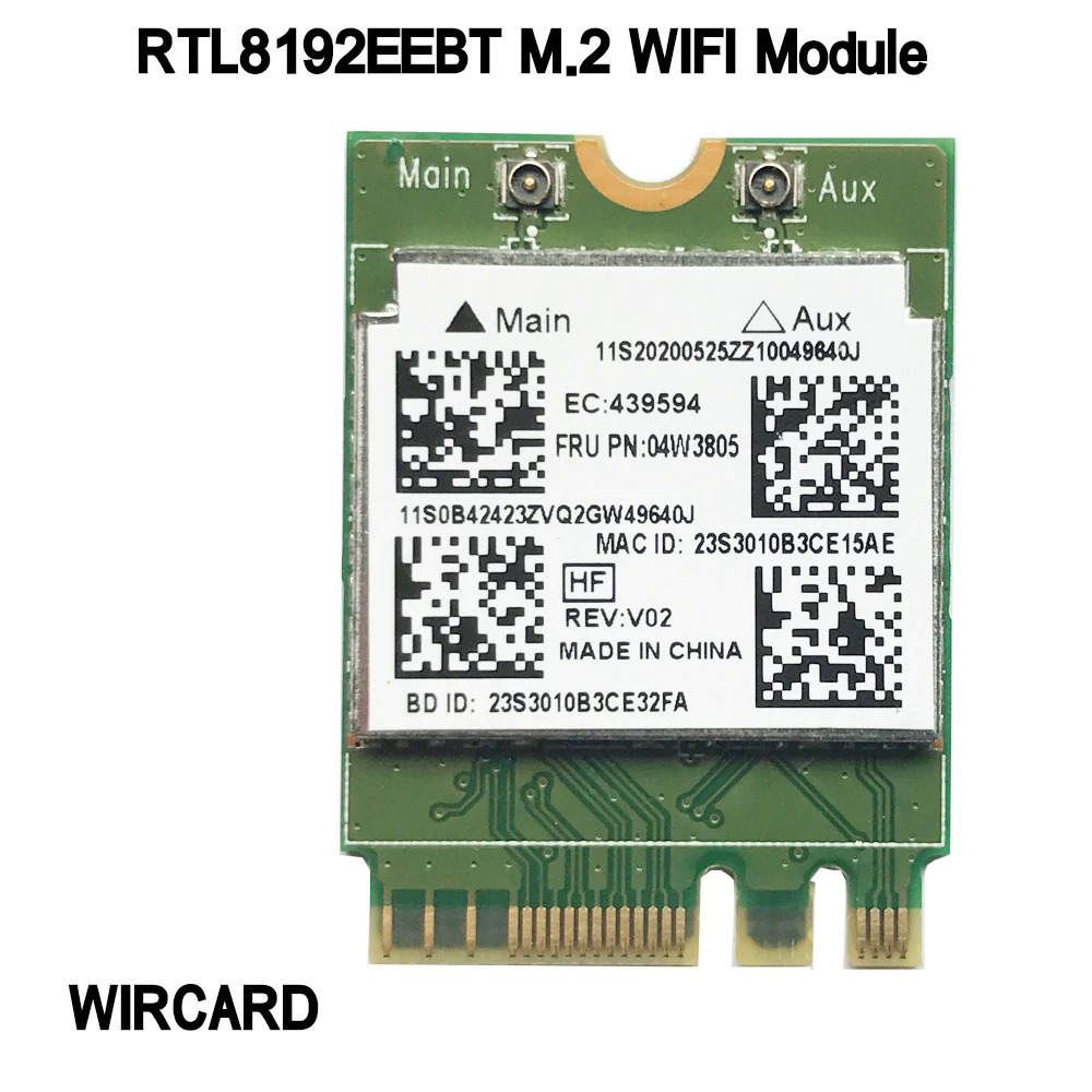 Wircard rtl8192eebt Wifi thẻ M.2 BT4.0 Fru 04w3805 cho ThinkPad X240 X240s T540 T540p T440 T440S T440p