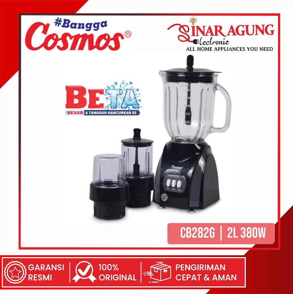 COSMOS CB282G / CB-282G BLENDER KACA 2 LITER - GARANSI RESMI Harga 351,000 rupiah*Gratis Ongkir