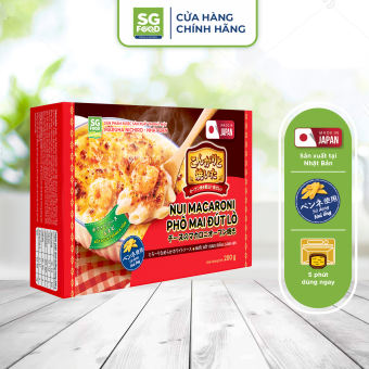 Nui Maccaroni Phô Mai Đút Lò 200g Đông Lạnh SG Food Nhập Khẩu Nhật Bản