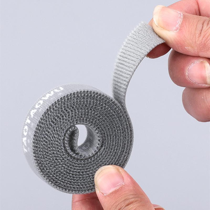 Self-Adhesive Velcro Line Belt Data Cable Storage Wire Bingding Line Cable Winder Winding Strap on Cable Ties Singapore