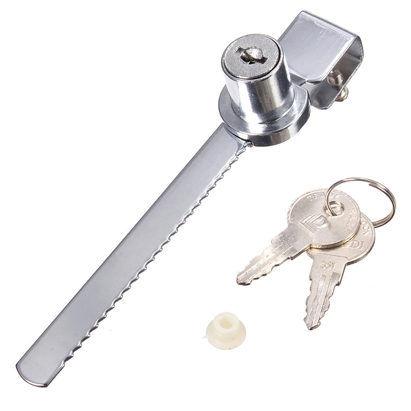 2 Keys +Keyed Alike Display Case Showcase Lock Sliding Glass Cabinet Door Lock