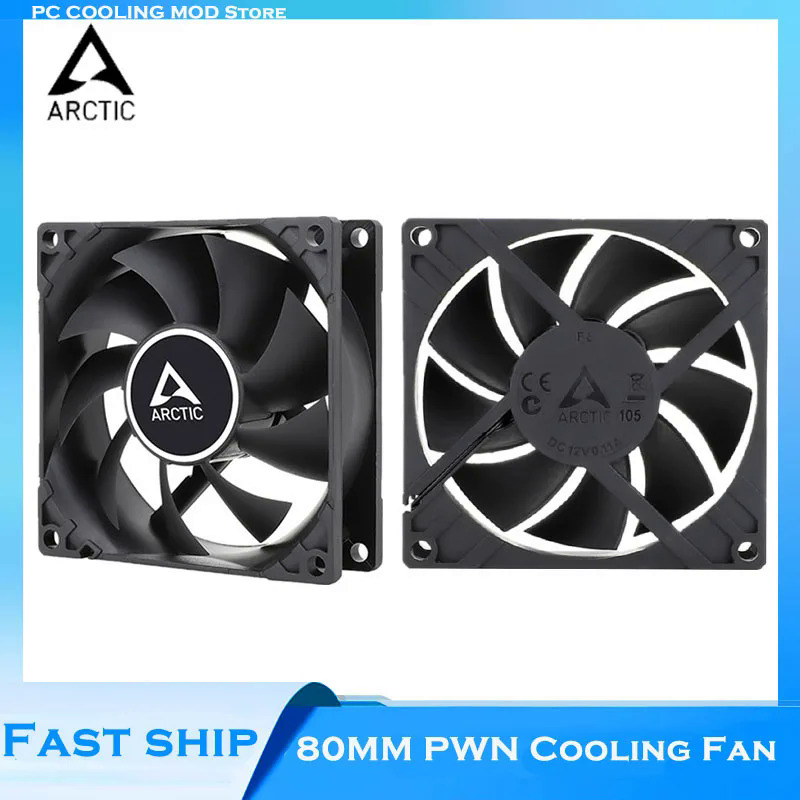 Bắc cực F8 trường hợp máy tính 8cm fan 4pin PWM Daisy chuỗi kiểm soát nhiệt độ điều chỉnh 80mm trườn